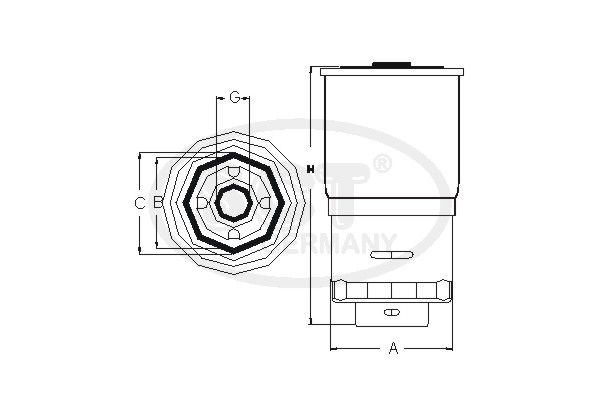 SCT GERMANY Kütusefilter ST 377